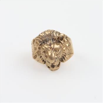 10kt Gold Lion Head Ring