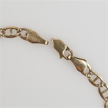 10kt Gold Mariner Chain Bracelet