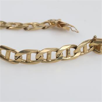10kt Gold Mariner Chain ID Bracelet