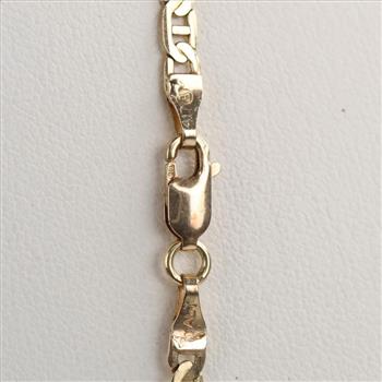 10kt Gold Mariner Chain Link Necklace