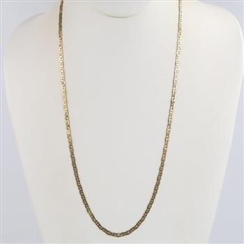 10kt Gold Mariner Chain Link Necklace