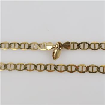 10kt Gold Mariner Link Necklace