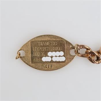 10kt Gold Medical ID Bracelet