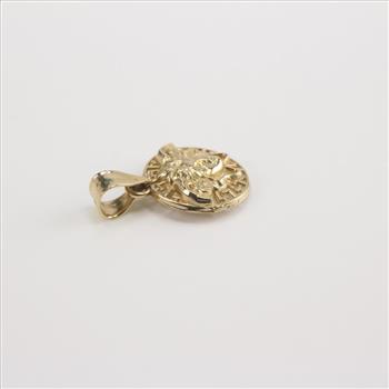 10kt Gold Medusa Head Pendant