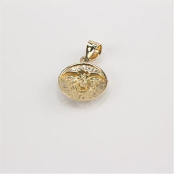 10kt Gold Medusa Head Pendant