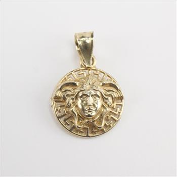 10kt Gold Medusa Head Pendant