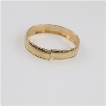 10kt Gold Miligrain Edge Band