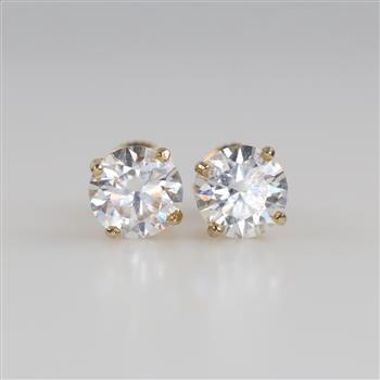 10kt Gold Moissanite Stud Earrings