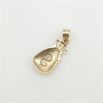 10kt Gold Money Bag Pendant