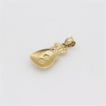 10kt Gold Money Bag Pendant