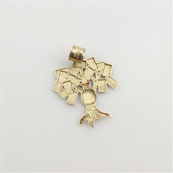 10kt Gold Money Tree Pendant