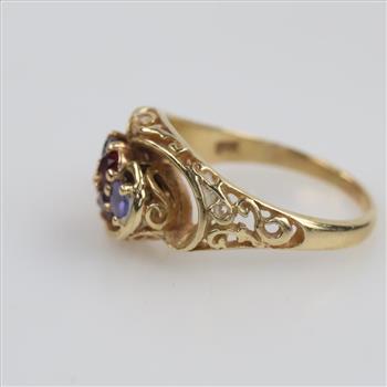 10kt Gold Multi-Color Stone Ring