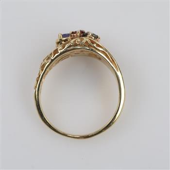 10kt Gold Multi-Color Stone Ring