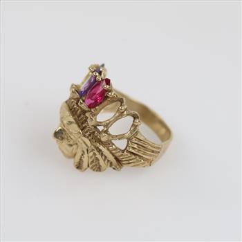 10kt Gold Multi-Color Stone Ring