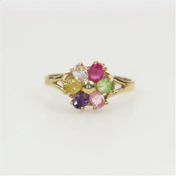 10kt Gold Multi-Color Stone Ring