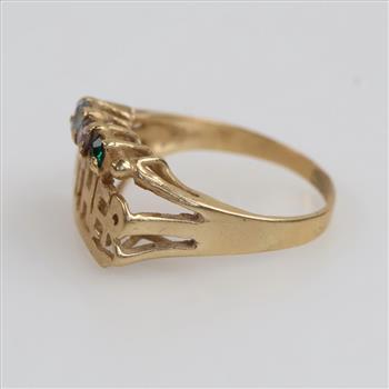 10kt Gold Multi-colored Stone Ring