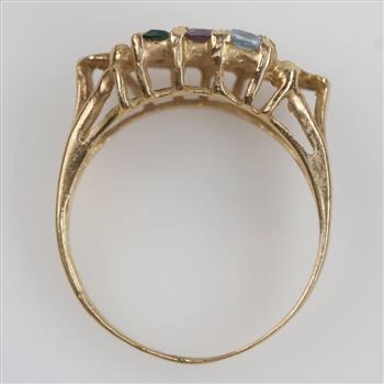 10kt Gold Multi-colored Stone Ring