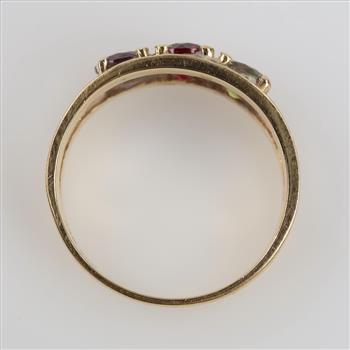 10kt Gold Multicolored Stone Ring