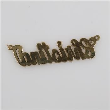 10kt Gold Name Pendant