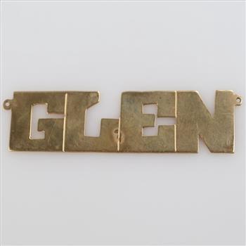 10kt Gold Name Pendant