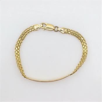 10kt Gold Name Plate Bracelet