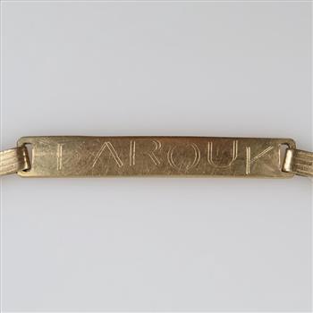 10kt Gold Name Plate Curb Chain Bracelet