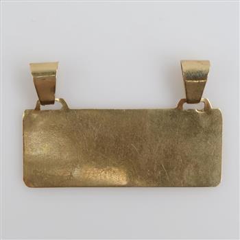 10kt Gold Name Plate Pendant