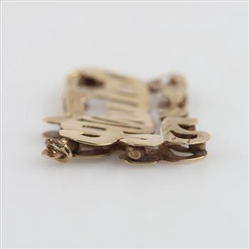 10kt Gold Name Plate Pendant