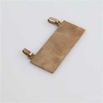 10kt Gold Name Plate Pendant