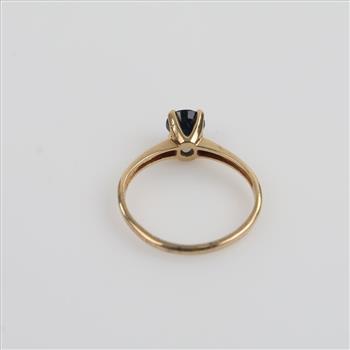 10kt Gold Navy Blue Stone Ring