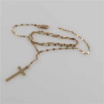 10kt Gold Necklace Cross Pendant