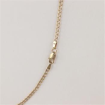 10kt Gold Necklace With 9kt Gold Name Pendant