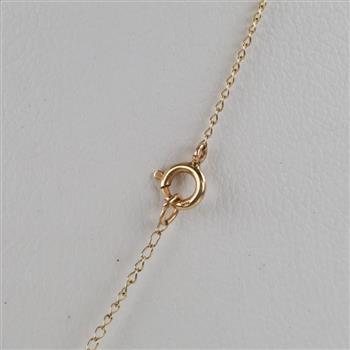 10kt Gold Necklace With Iridescent Stone Pendant