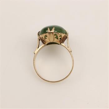 10kt Gold Nephrite Jade Ring
