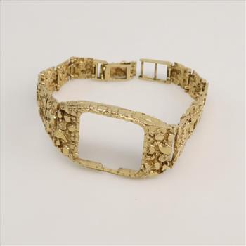 10kt Gold Nugget Band And Case