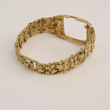 10kt Gold Nugget Band And Case