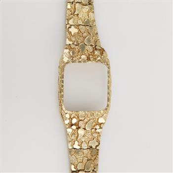 10kt Gold Nugget Band And Case