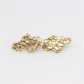 10kt Gold Nugget Earrings