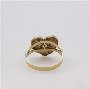10kt Gold Nugget Heart Ring