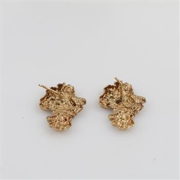 10kt Gold Nugget Style Earrings