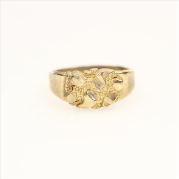 10kt Gold Nugget Style Pinky Ring