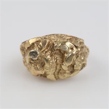 10kt Gold Nugget Style Ring