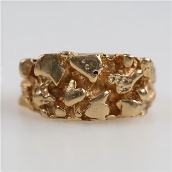 10kt Gold Nugget Style Ring