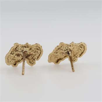 10kt Gold Nugget Style Stud Earrings