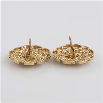10kt Gold Nugget Style Stud Earrings