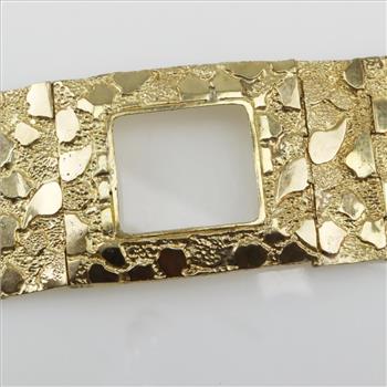 10kt Gold Nugget Style Watch Bracelet