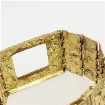 10kt Gold Nugget Style Watch Bracelet