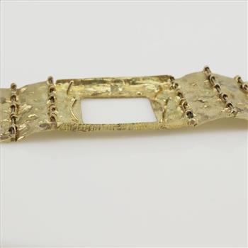 10kt Gold Nugget Style Watch Bracelet