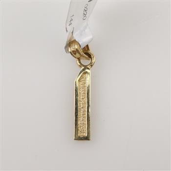 10kt Gold Number 1 Pendant