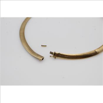 10kt Gold Omega Style Chain Link Necklace